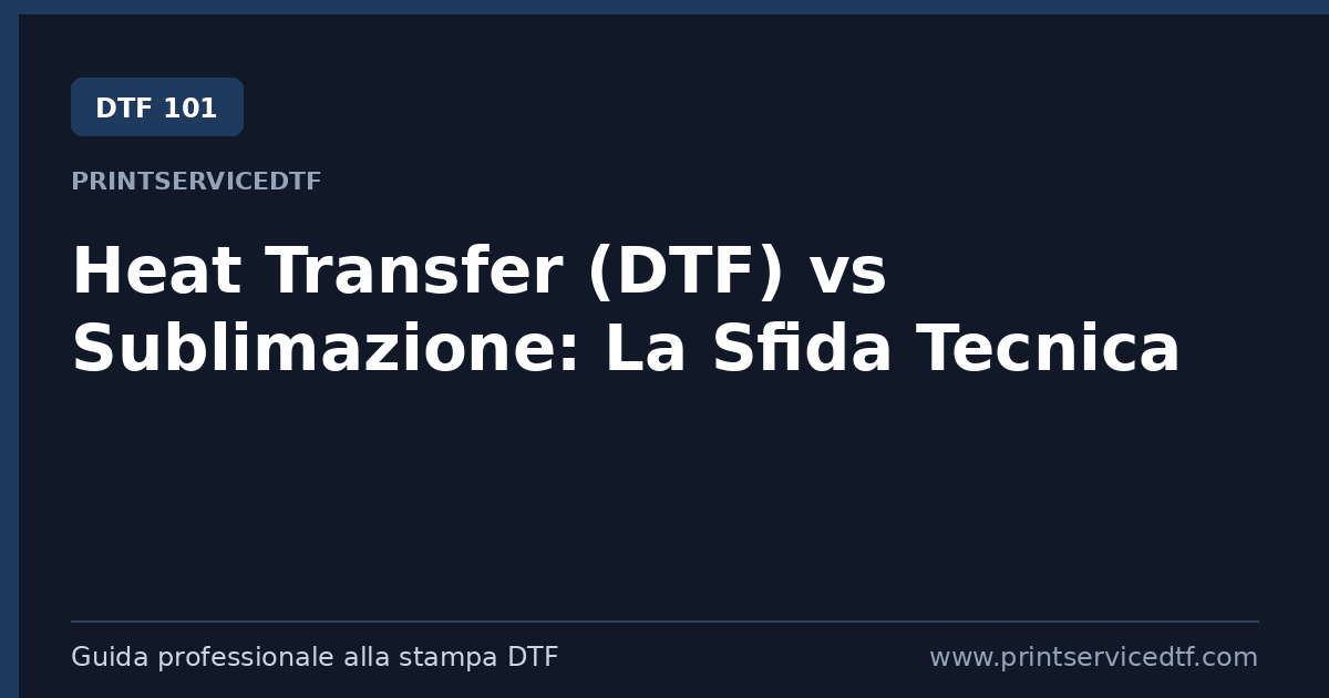 Al momento stai visualizzando Heat Transfer (DTF) vs. Sublimazione: La Sfida Tecnica