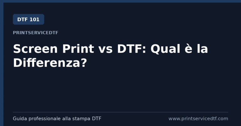 Scopri di più sull'articolo Screen Print vs. DTF: Qual è la differenza?