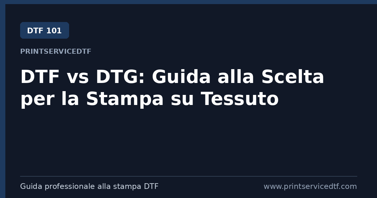 Scopri di più sull'articolo DTF vs DTG: Guida alla Scelta per la Stampa su Tessuto