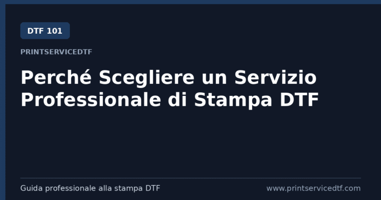Scopri di più sull'articolo Perché Scegliere un Servizio Professionale di Stampa DTF?