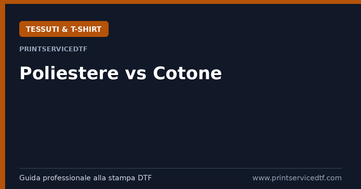 Al momento stai visualizzando Poliestere vs Cotone